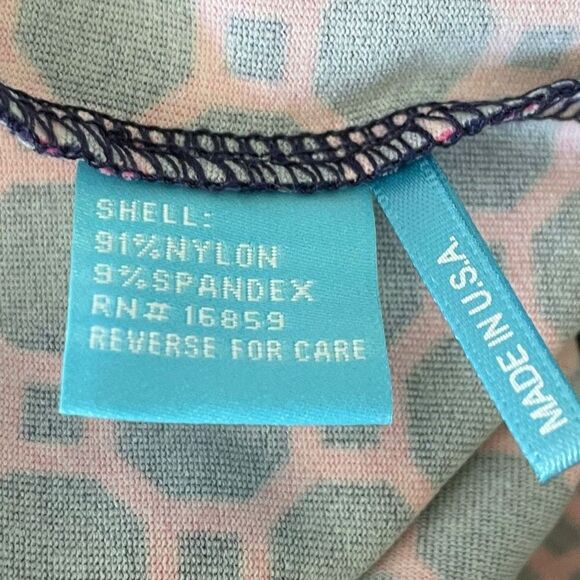 J. McLaughlin Catalina Cloth Navy Blue Pink Geometric Ankle Pants Size XS - Picture 5 of 6